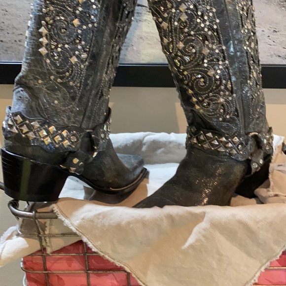 Ferrini Ladies Boots 7.5 grey leather - Picture 3 of 3